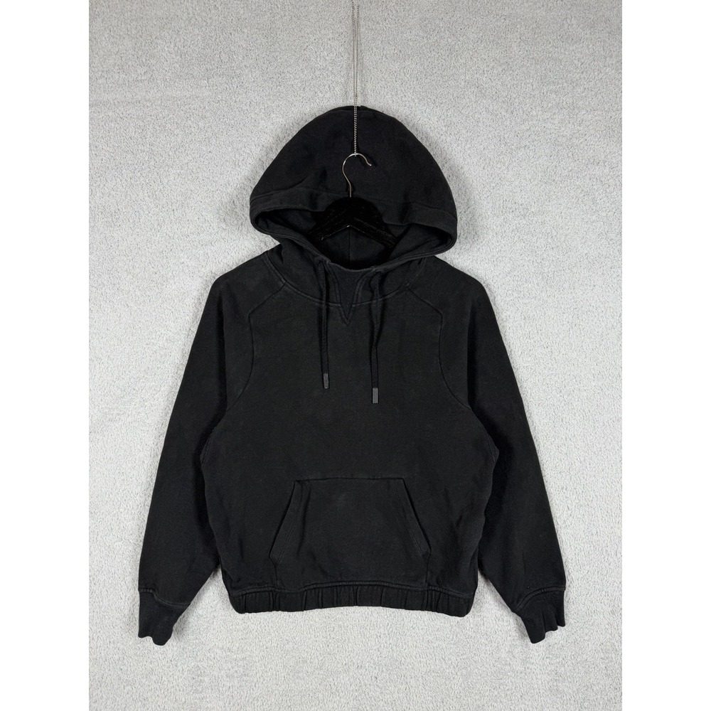 Lululemon Black‎ Pullover Hoodie Womens Size 4 Cotton Blend Kangaroo Pocket